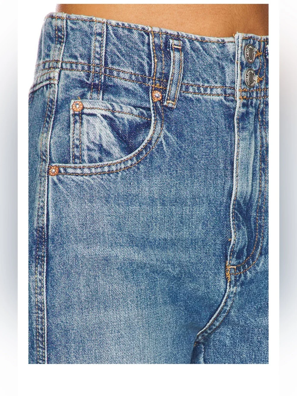 Free People/ We the free Aster high rise Straight Leg Jeans in Swarm Size 32